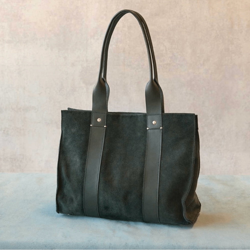 NWT Clare V. Green Noemi Suede Tote Bag